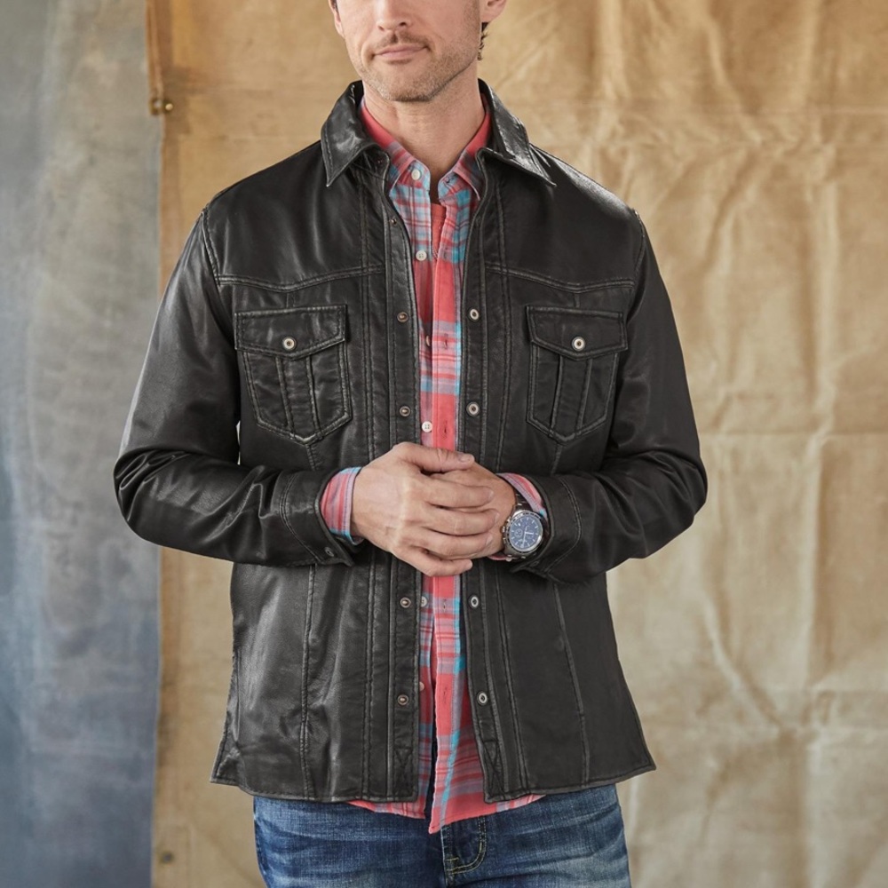 Flynt Men’s Rhodes II Black Leather Jacket
